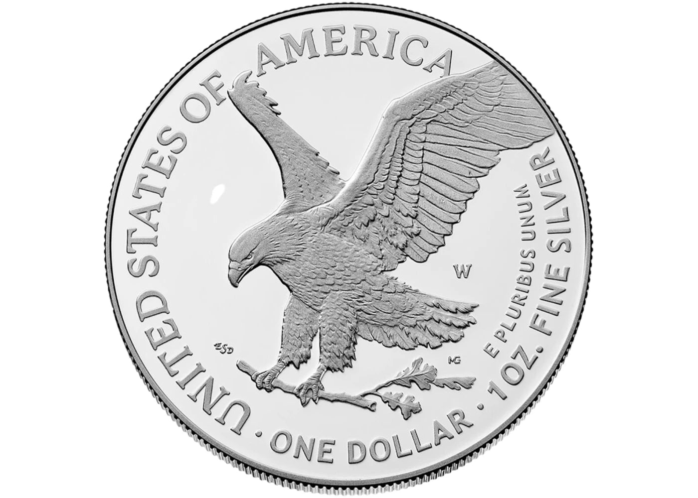 United States Mint 2025 Laser Engraved American Eagle One Ounce Silver Proof Coin Coin West Point (W) - vue secondaire B
