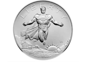 United States Mint Comic Art One Ounce Silver Medal - Superman Coin - vue 360