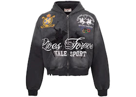 Vale Forever Blackrock Zip Up Hoodie Black