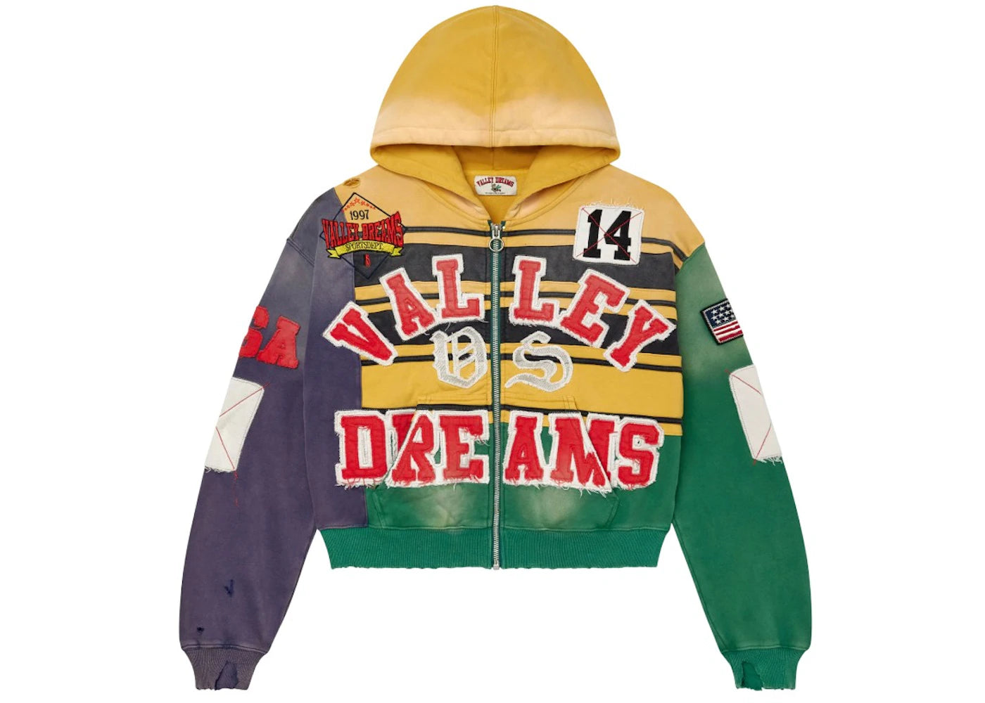 Vale Forever Collage Zip Up Top Mardi Gras - vue secondaire A