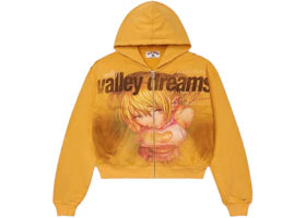 Vale Forever Gold Rush Zip Up Hoodie Yellow - authentic Vale Forever apparel