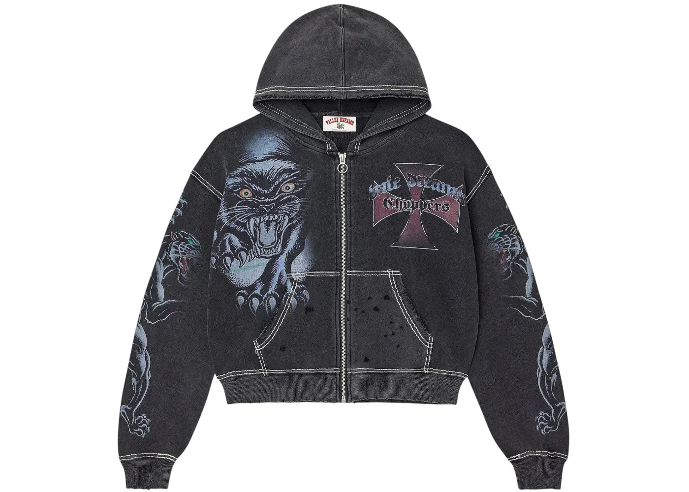 Vale Forever Hardy Boyz Zip Up Hoodie Black - vue secondaire A