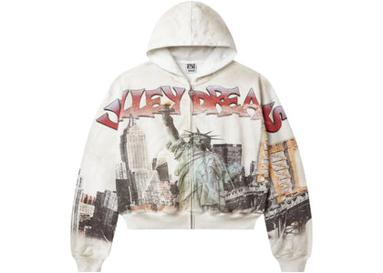 Vale Forever NYC Zip Up Hoodie White - apparel view 2