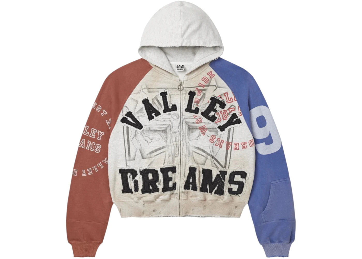 Vale Forever Patriot Chop and Screw Zip Up Hoodie Grey - vue secondaire A