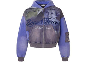 Vale Forever Queen Zip Up Hoodie Blue - vue 360