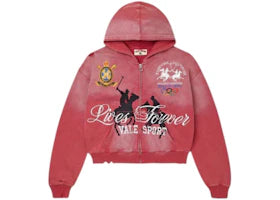 Vale Forever Rockefeller Zip Up Hoodie Red - vue 360