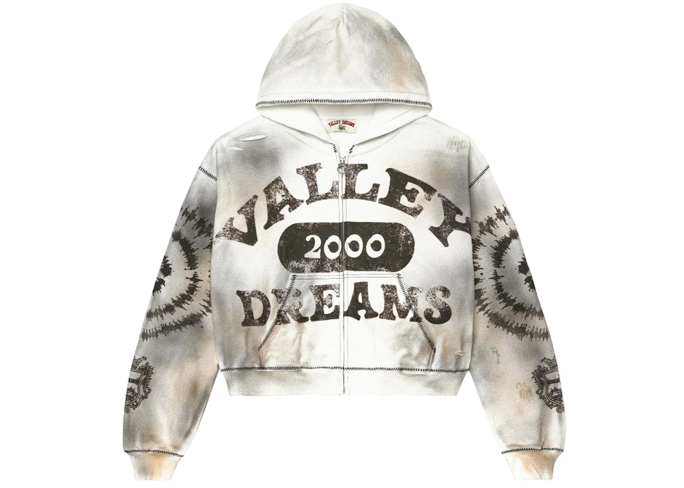 Vale Forever Spiral Zip Up Hoodie Ash Grey - vue secondaire A