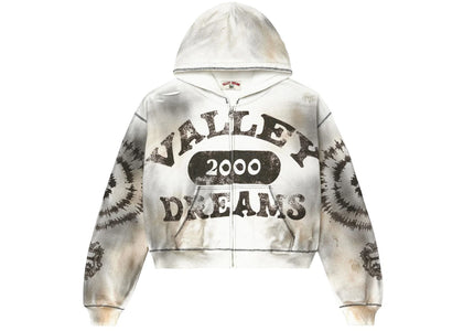 Vale Forever Spiral Zip Up Hoodie Ash Grey - apparel view 2