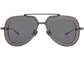 Valentino Aviator-Frame Acetate/Metal Sunglasses Black Black Grey (VLS-129B-50) - vue 360