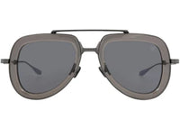 Valentino Aviator-Frame Acetate/Metal Sunglasses Black Black Grey (VLS-129B-50)