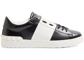 Valentino Calfskin Open Sneaker Black White Rockstud - vue 360