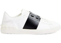 Valentino Calfskin Open Sneaker White Black