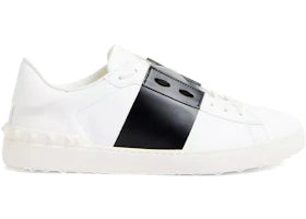 Valentino Calfskin Open Sneaker White Black