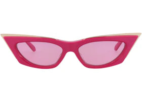 Valentino Cat Eye-Frame Acetate and Titanium Sunglasses Pink Pink Pink (VLS-113C-55) - vue 360