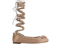 Valentino Garavani Rockstud Ballerinas Beige (Women's)