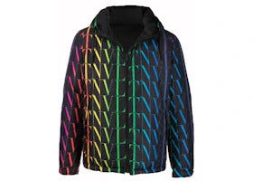 Valentino VLTN Allover Logo Reversible Down Jacket Black/Multicolor - vue 360