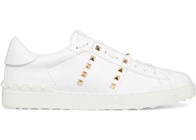Valentino Garavani Rockstud Untitled White Platinum-finish Stud - vue 360
