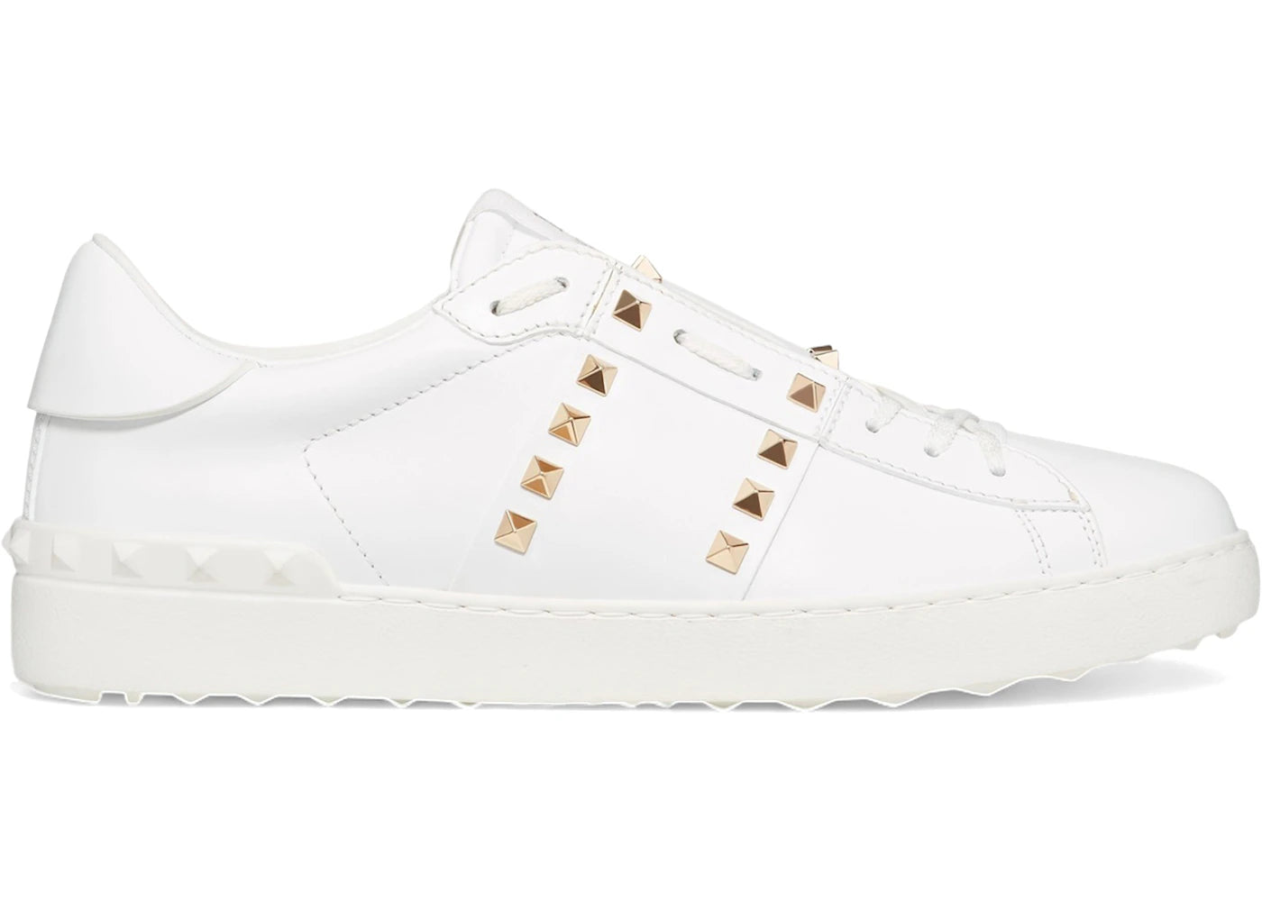 Valentino Garavani Rockstud Untitled White Platinum-finish Stud - vue secondaire A