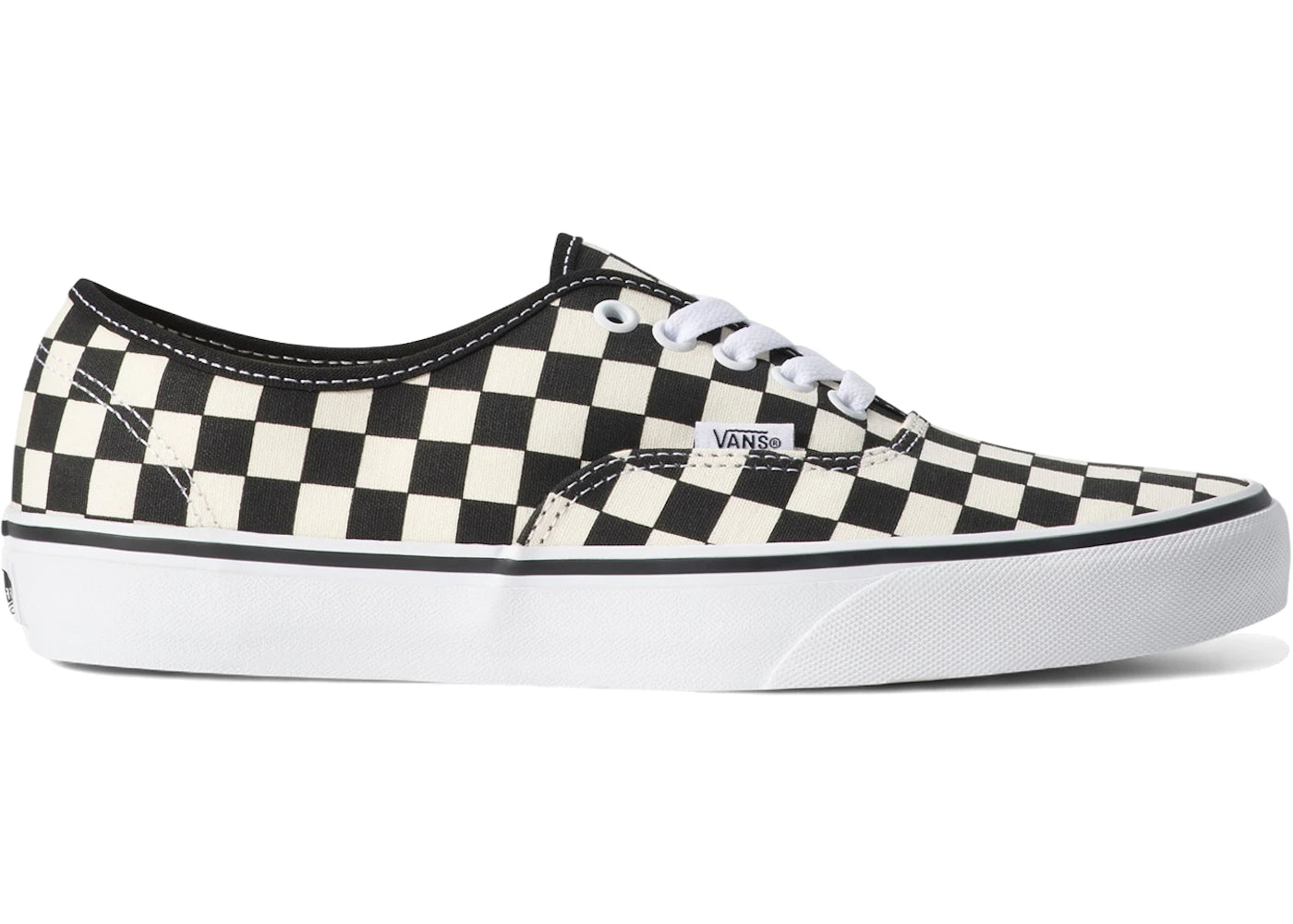 Vans Authentic Checkerboard Black White - vue 360