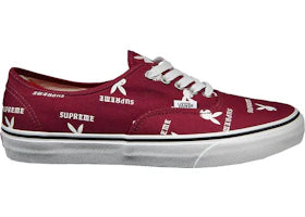 Vans Authentic Supreme x Playboy Burgundy - vue 360