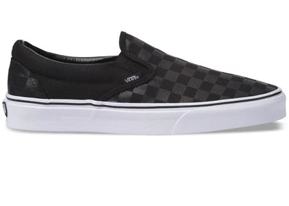 Vans Classic Slip-On Checkerboard Black Charcoal - sneakers view 2