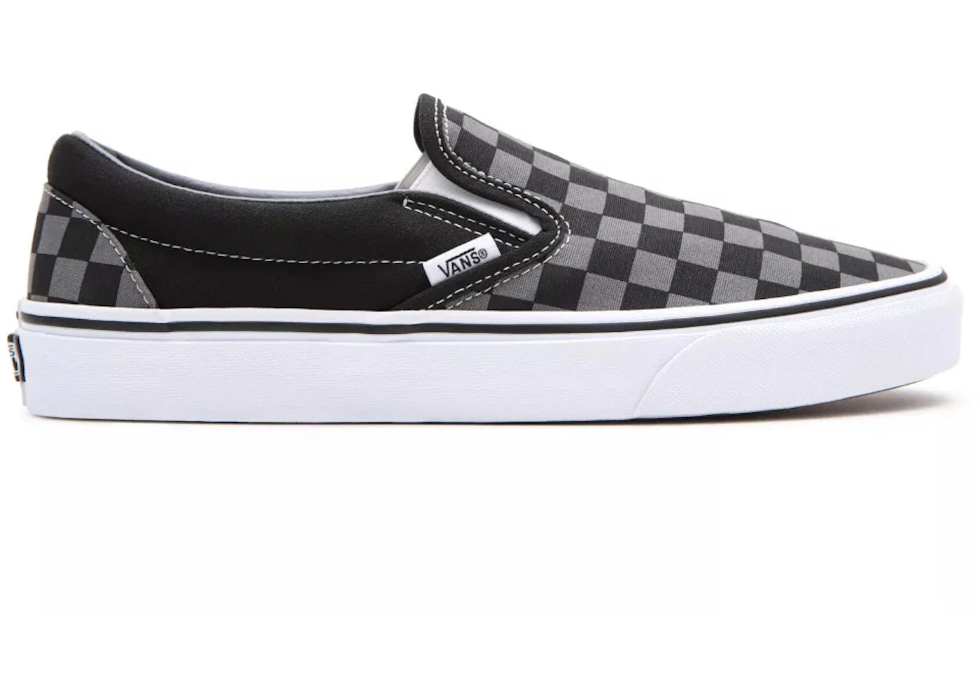 Vans Classic Slip-On Checkerboard Black Grey - vue 360