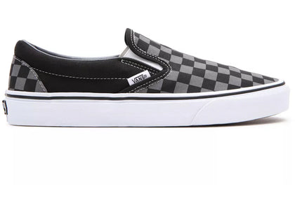 Vans Classic Slip-On Checkerboard Black Grey - authentic Vans sneakers