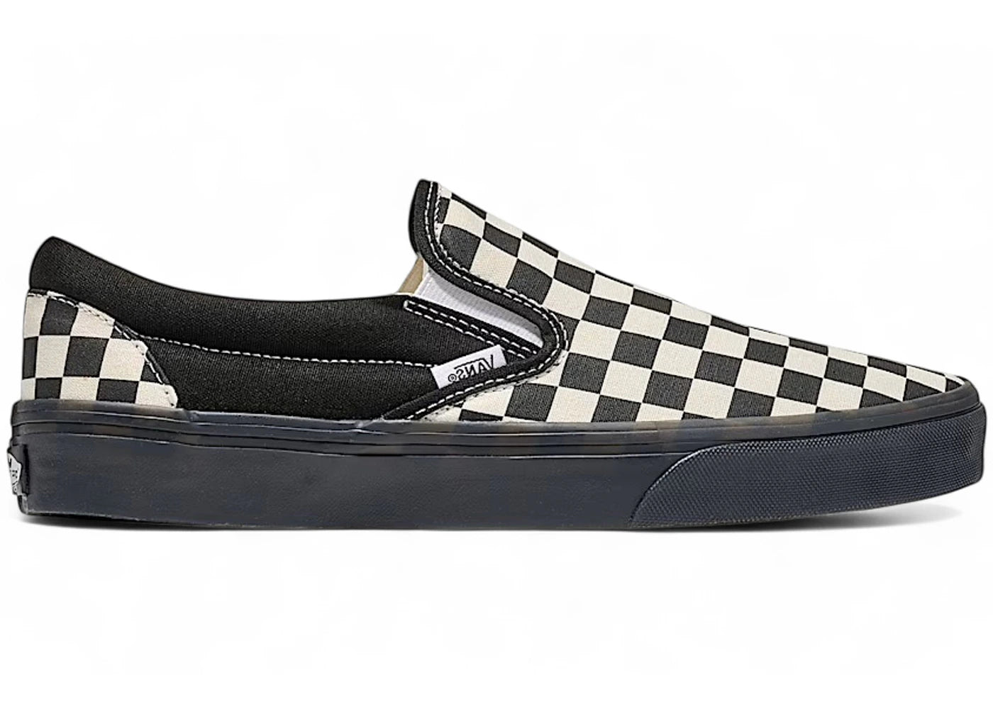 Vans Classic Slip-On Checkerboard Black White Black Midsole - vue 360
