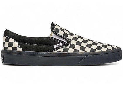 Vans Classic Slip-On Checkerboard Black White Black Midsole - authentic Vans sneakers