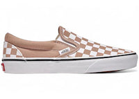 Vans Classic Slip-On Checkerboard Warm Taupe Brown White