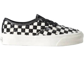 Vans LX Authentic 44 Beaded Checkerboard Black White - vue 360
