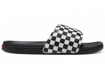 Vans La Costa Slide Checkerboard Black White - authentic Vans sneakers