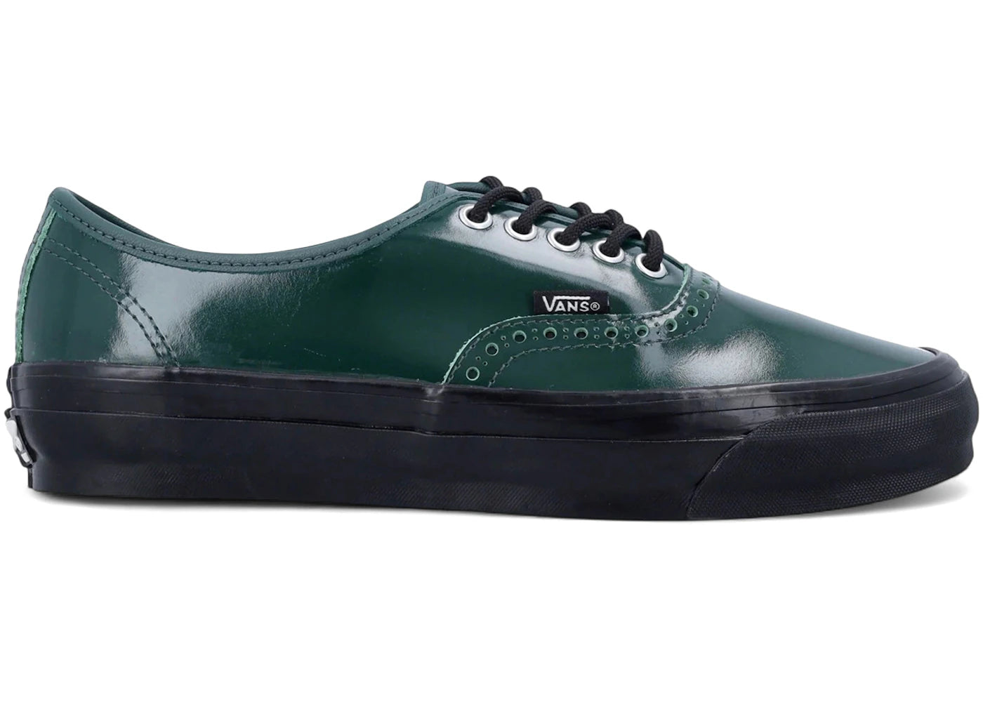 Vans OTW Authentic 44 Siped Vibram Gloss Leather Brogue Emerald Green - vue 360