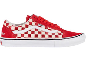 Vans Old Skool Supreme Swarovski Red - authentic Vans sneakers
