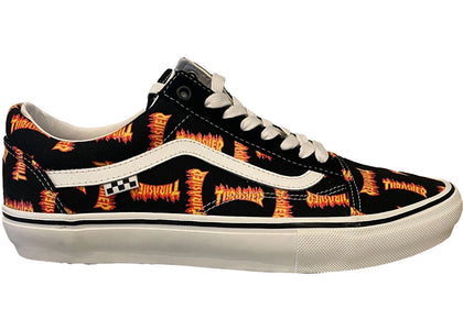 Vans Old Skool Thrasher All Over Flame Logo - authentic Vans sneakers