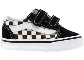 Vans Old Skool Velcro Primary Checkerboard Black White (Kids)