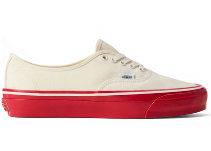 Vans Premium Authentic White Red Midsole - sneakers view 2