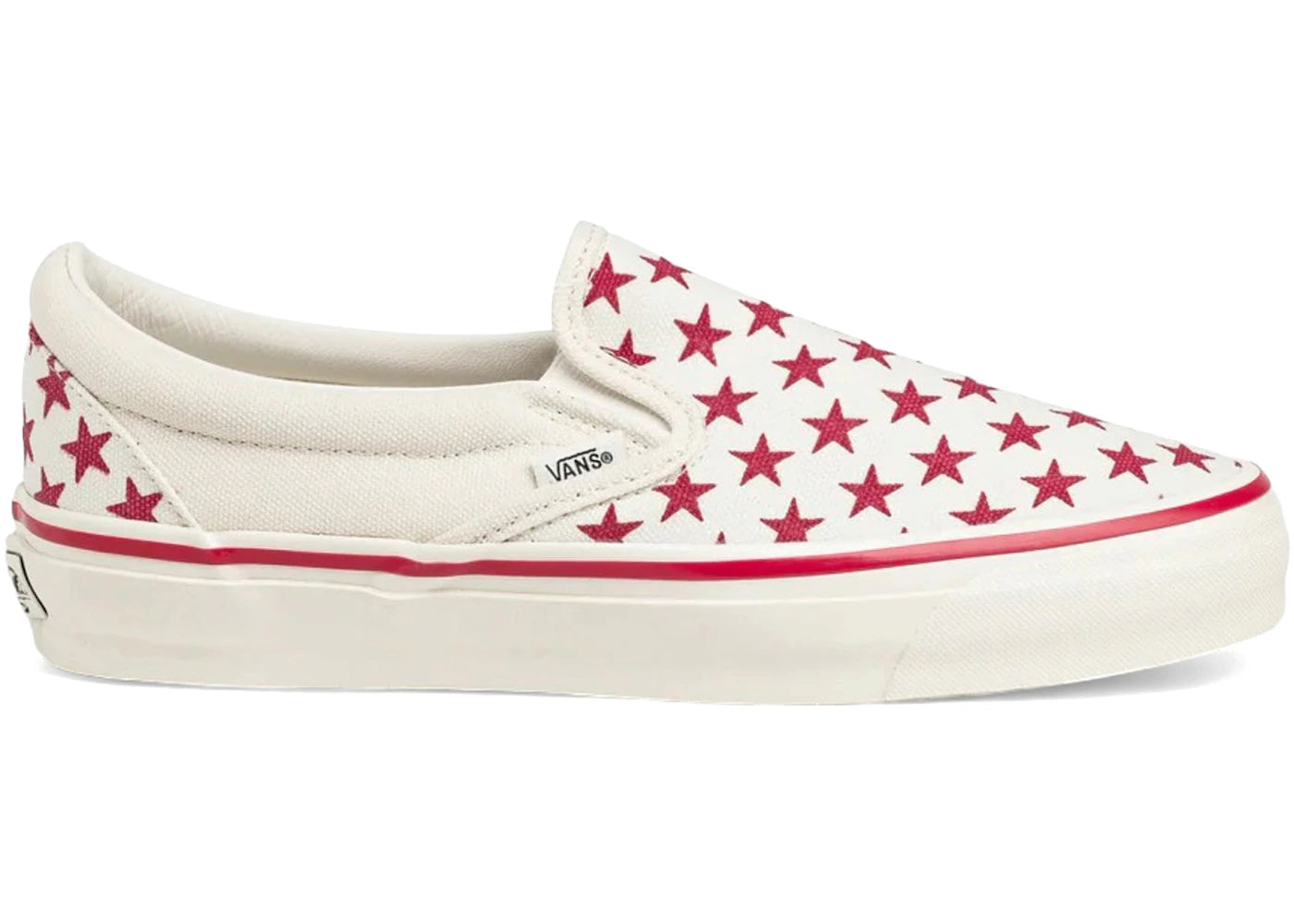 Vans Premium Classic Slip-On Stars Racing Red Marshmallow - vue 360