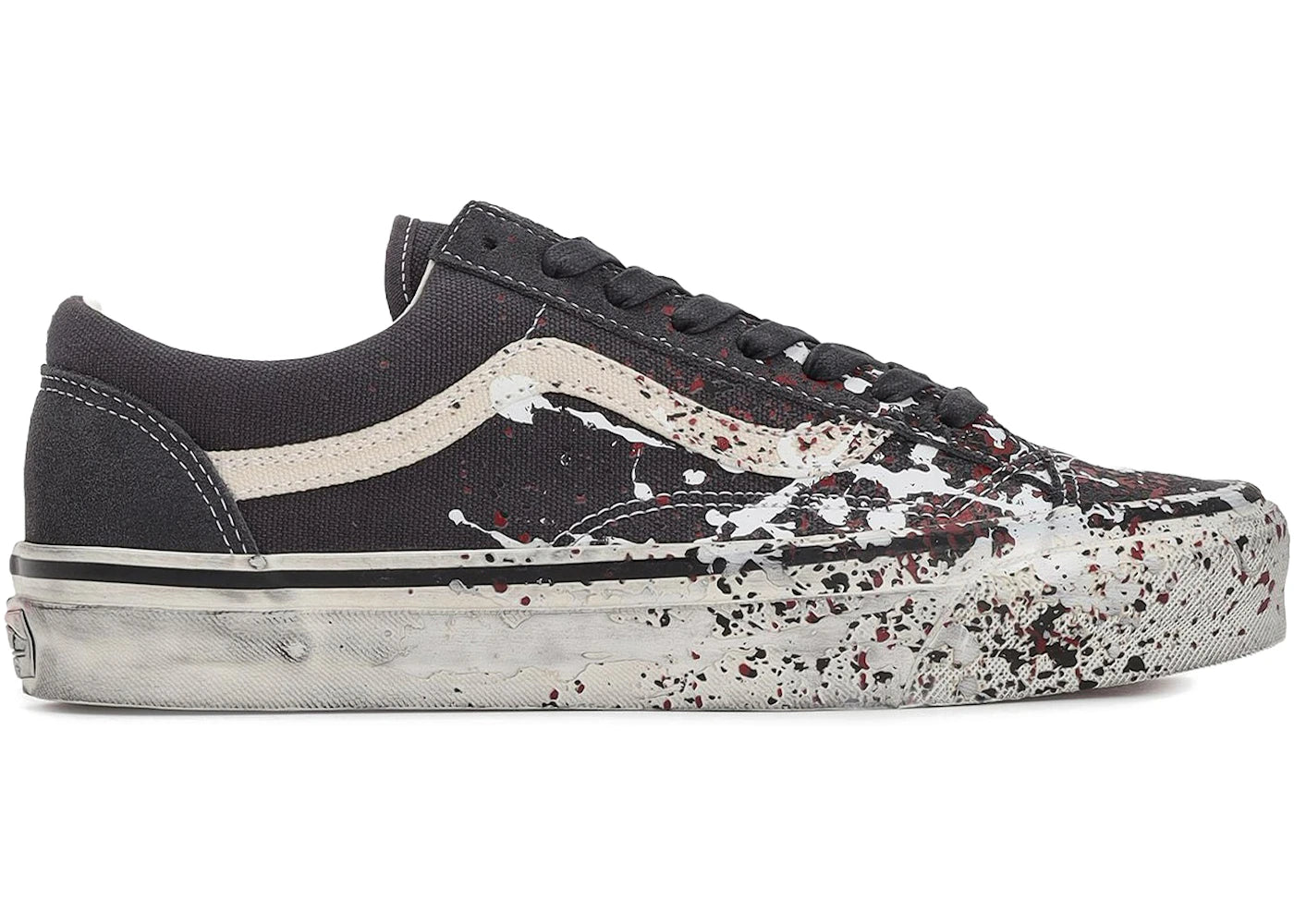 Vans Premium Old Skool 36 Paint Splatter Charcoal Grey - vue 360