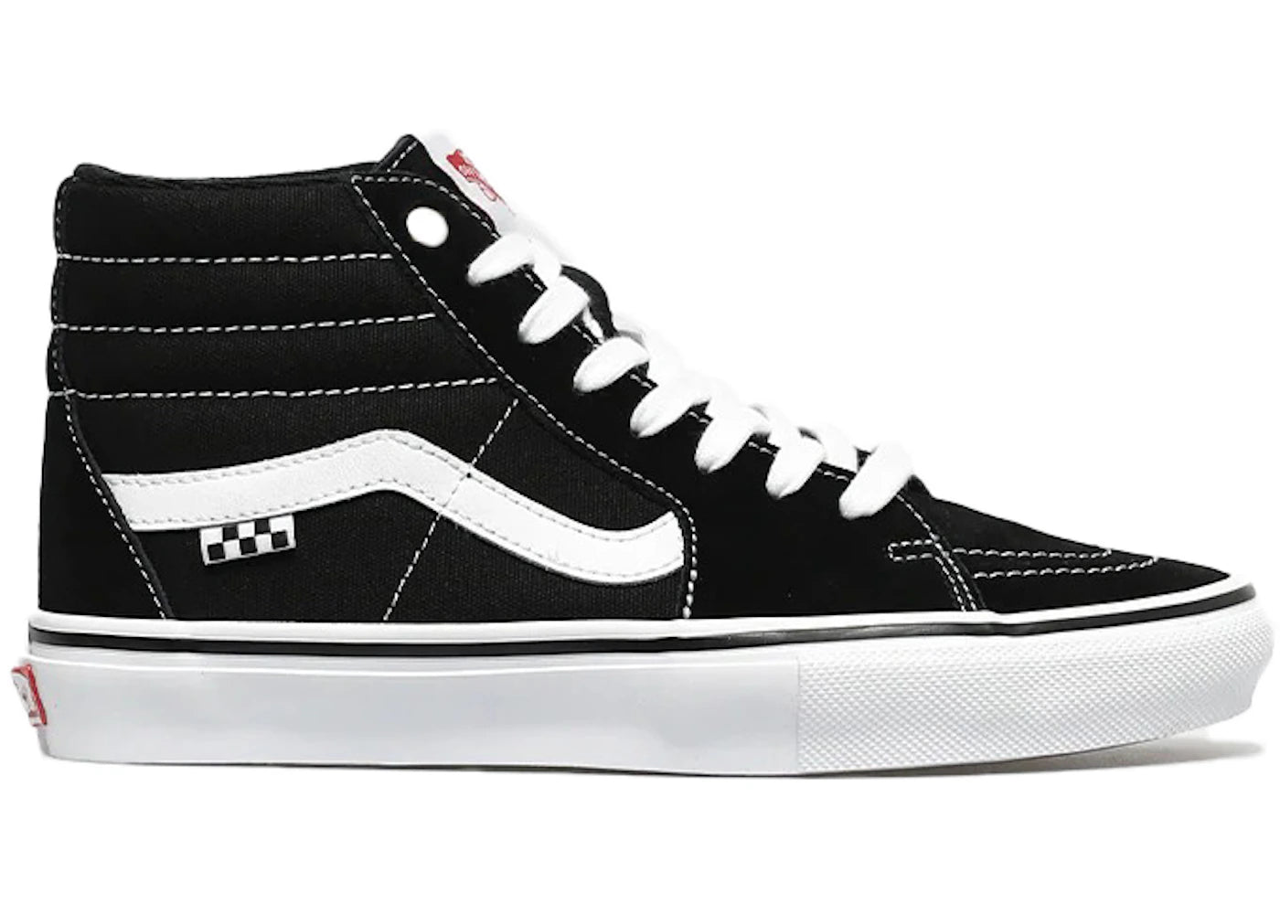 Vans Sk8-Hi Black White Checkerboard - vue 360