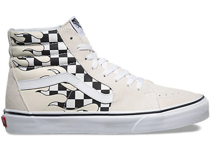 Vans Sk8-Hi Checkerboard Flame White - authentic Vans sneakers