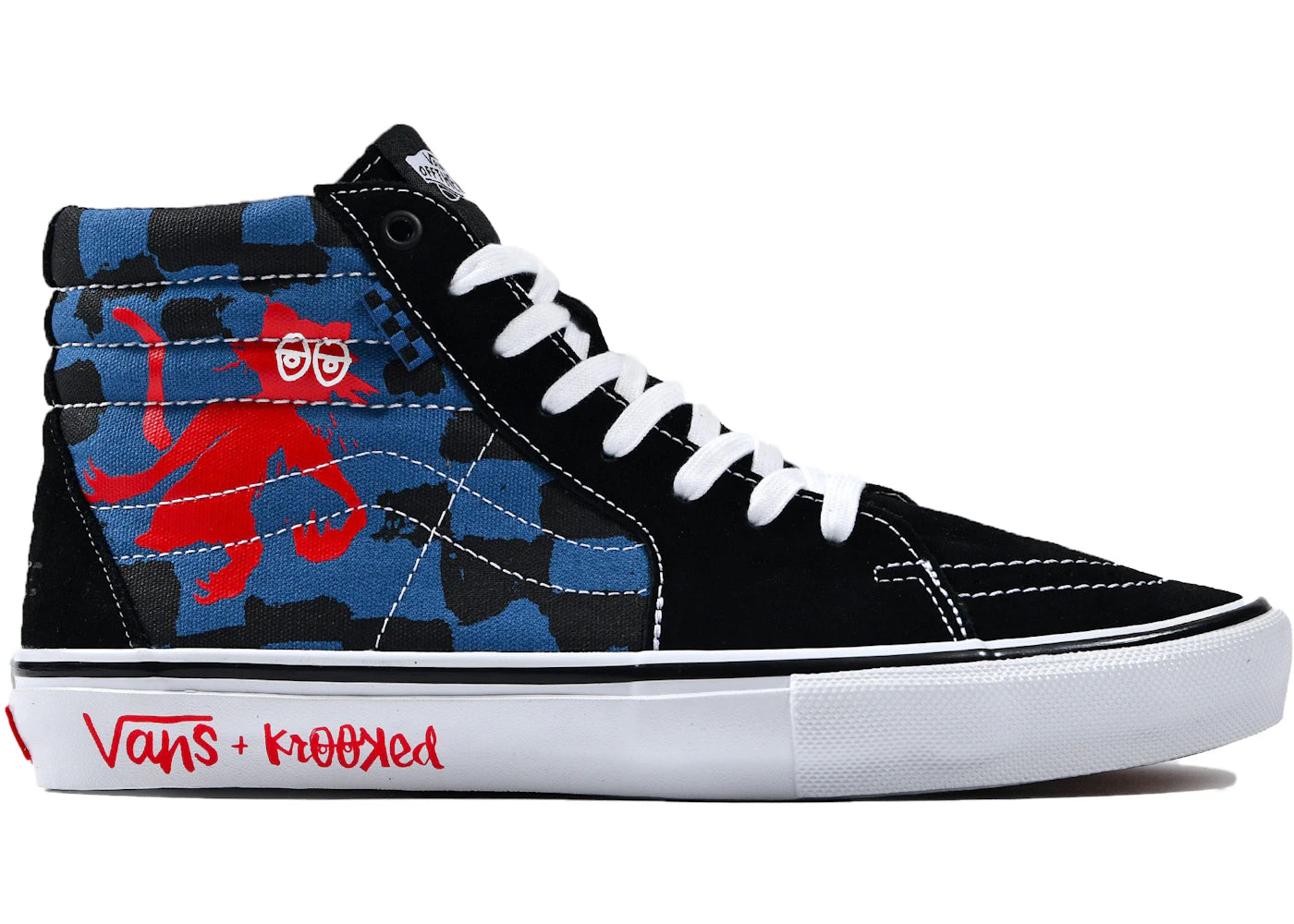 Vans Sk8-Hi Krooked By Natas For Ray Black Blue - vue secondaire A