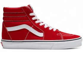 Vans Sk8-Hi Racing Red White - vue 360