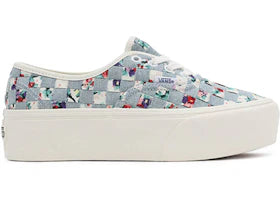 Vans Woven Authentic Stackform Light Blue Floral Multi (Women's) - vue 360