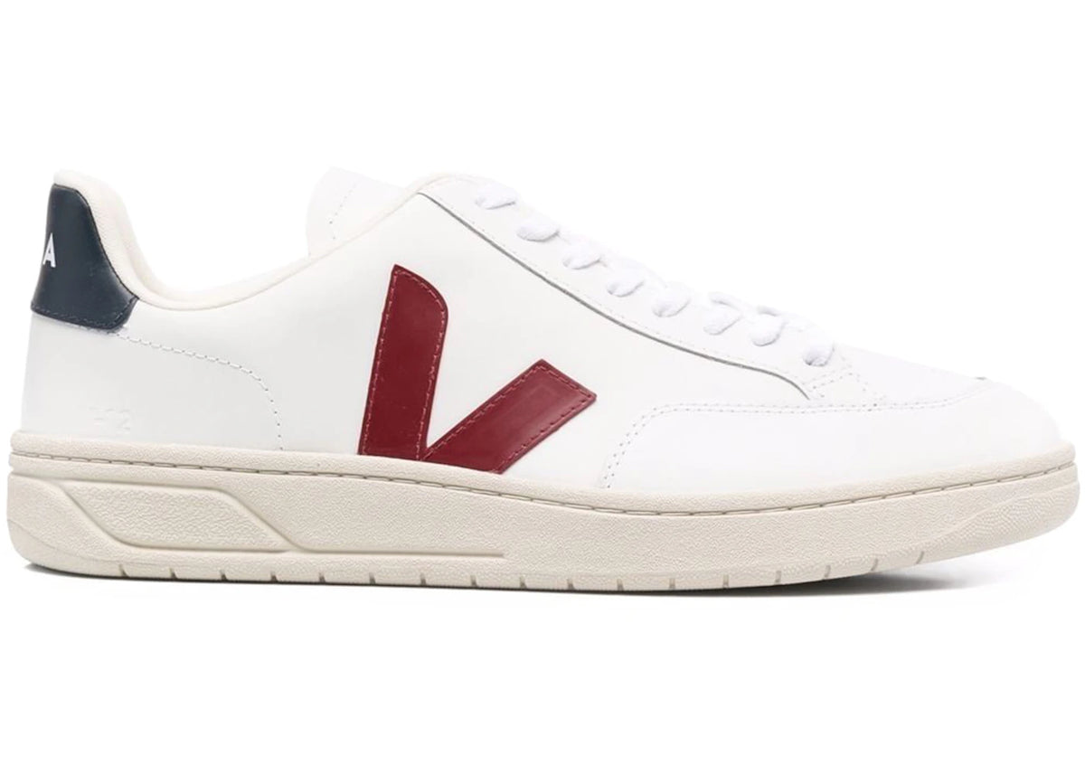 Veja V-12 Leather White Marsala Nautica - vue secondaire A