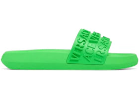 Versace Allover Logo Slides Bright Green - vue 360