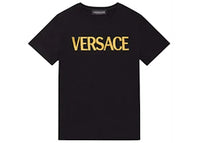 Versace Embroidered Versace T-Shirt Black