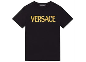Versace Embroidered Versace T-Shirt Black