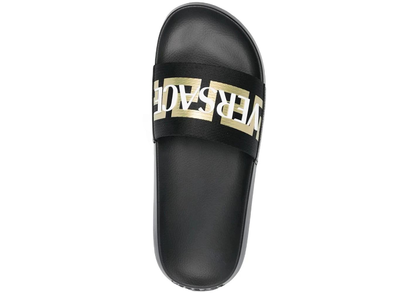 Versace Greca Logo Slides Black Gold White - vue secondaire A