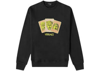 Versace Greek Masks Crew Sweatshirt Black